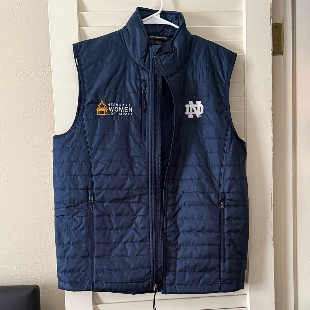 Notre Dame Dark Blue Quilted Vest